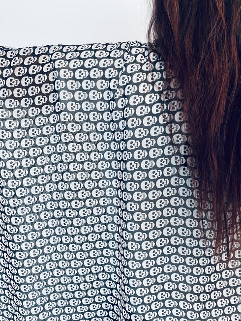 The Palm Kimono - Mini Black Skulls dubai outfit dress brunch fashion mums