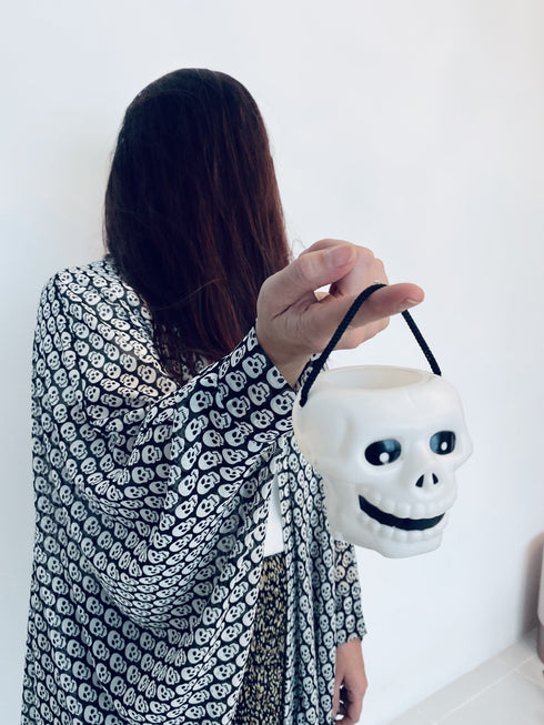 The Palm Kimono - Mini Black Skulls dubai outfit dress brunch fashion mums