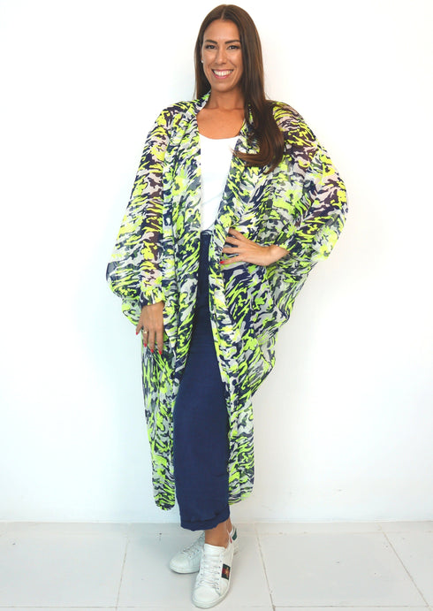 The Palm Kimono - Neon Camo dubai outfit dress brunch fashion mums