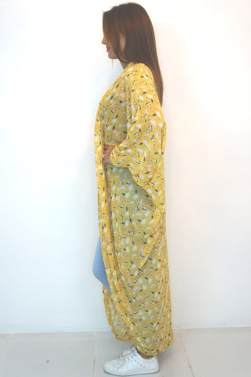 FLAMINGO FALLS The Palm Kimono - Yellow Bird Party dubai outfit dress brunch fashion mums