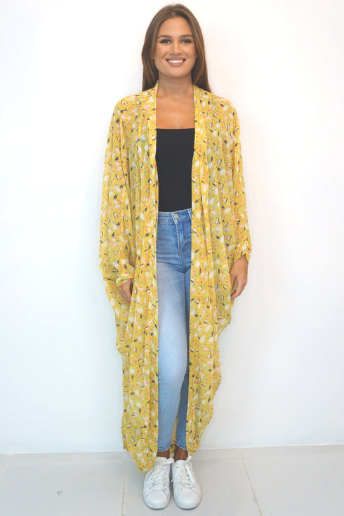 FLAMINGO FALLS The Palm Kimono - Yellow Bird Party dubai outfit dress brunch fashion mums