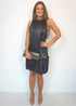 The Party Tunic - Black Sparkle Pleats dubai outfit dress brunch fashion mums