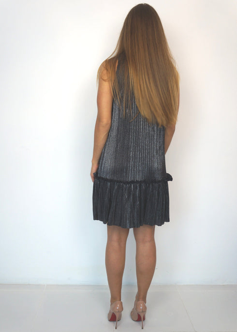 The Party Tunic - Black Sparkle Pleats dubai outfit dress brunch fashion mums