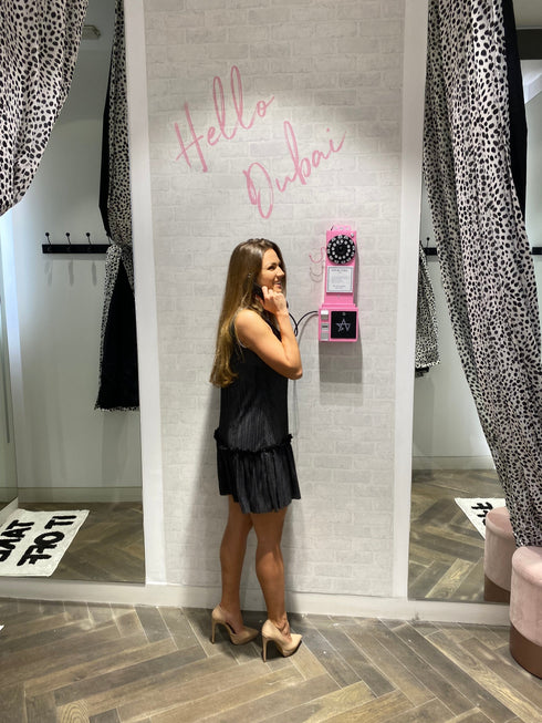 The Party Tunic - Classic Black Pleats dubai outfit dress brunch fashion mums