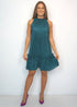 The Party Tunic - Teal Pleats dubai outfit dress brunch fashion mums