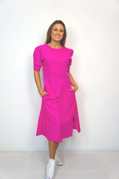 The Pixie Dress - Hot Pink dubai outfit dress brunch fashion mums
