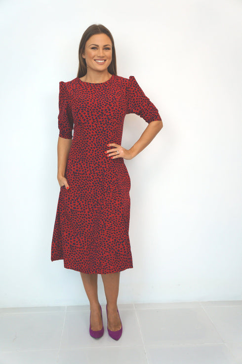 The Pixie Dress - Lipstick Leopard... dubai outfit dress brunch fashion mums
