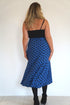 DARK BLUE DOMINO The Ruffle Wrap Skirt - Dark Blue Domino dubai outfit dress brunch fashion mums