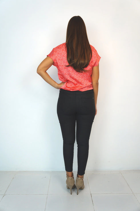 The Satin Tee - Lipstick Splash dubai outfit dress brunch fashion mums