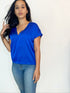 The Satin Tee - Royal Blue dubai outfit dress brunch fashion mums