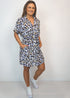The Shirt Dress - Cobalt Gold Leopard dubai outfit dress brunch fashion mums