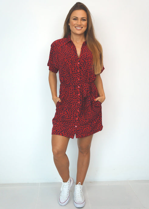 The Shirt Dress - Lipstick Leopard... dubai outfit dress brunch fashion mums