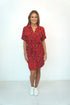 The Shirt Dress - Red Animal dubai outfit dress brunch fashion mums