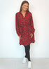 The Shirt Dress - Red Animal dubai outfit dress brunch fashion mums