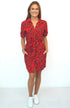 The Shirt Dress - Red Animal dubai outfit dress brunch fashion mums