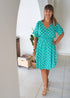 The Short Helen Dress - Emerald Polka dubai outfit dress brunch fashion mums