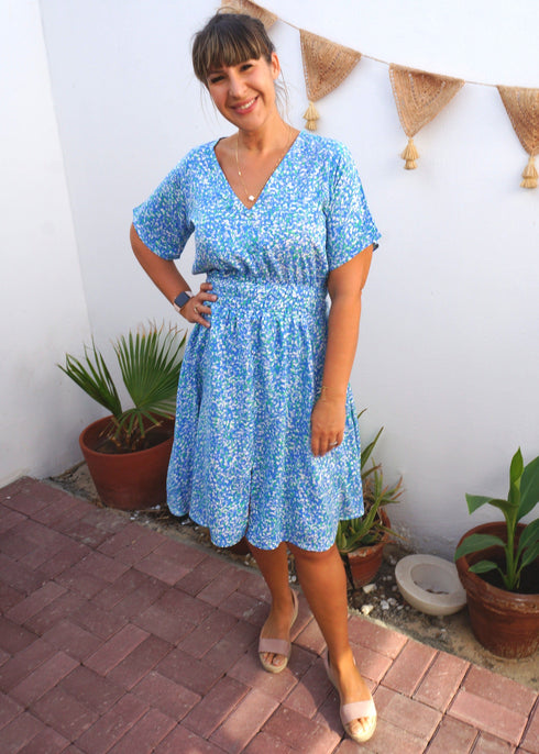 The Short Helen Dress - Emerald Splash dubai outfit dress brunch fashion mums