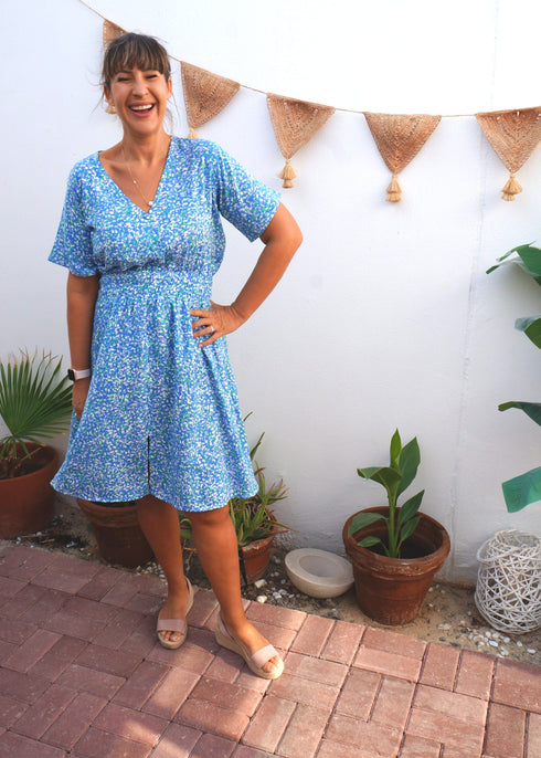 The Short Helen Dress - Emerald Splash dubai outfit dress brunch fashion mums