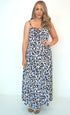 COBALT GOLD LEOPARD The Spaghetti Maxi Dress - Cobalt Gold Leopard dubai outfit dress brunch fashion mums