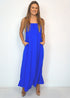 The Spaghetti Maxi Dress - Royal Blue dubai outfit dress brunch fashion mums
