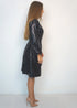 The Sparkle Wrap Dress - Black Sparkle dubai outfit dress brunch fashion mums