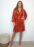 The Sparkle Wrap Dress - Red Sparkle dubai outfit dress brunch fashion mums
