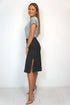 The Stephanie Skirt - Midnight Black Satin dubai outfit dress brunch fashion mums