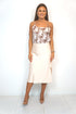 The Stephanie Skirt - Perfect Nude Satin dubai outfit dress brunch fashion mums