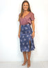 The Stephanie Skirt - Pink Indigo Satin dubai outfit dress brunch fashion mums