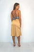 The Stephanie Skirt - Pure Gold Satin dubai outfit dress brunch fashion mums