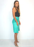 The Stephanie Skirt - Teal Green Satin dubai outfit dress brunch fashion mums
