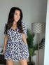 The Tasha Playsuit - Cobalt Gold Leopard dubai outfit dress brunch fashion mums
