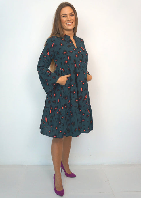 The Tiered Dress - Forest Leopard dubai outfit dress brunch fashion mums