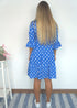 The Tiered Dress - Royal Blue Polka dubai outfit dress brunch fashion mums