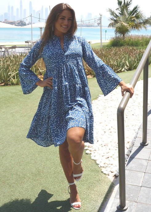 The Tiered Dress - Wedgewood Ovals dubai outfit dress brunch fashion mums