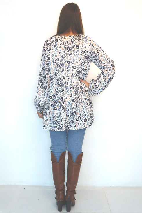 XS The Tiered Top - Bronze Animal dubai outfit dress brunch fashion mums