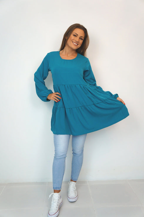 The Tiered Top - Classic Teal dubai outfit dress brunch fashion mums