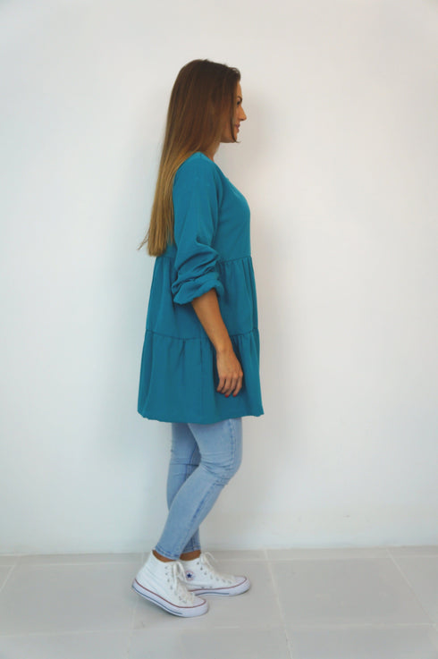 The Tiered Top - Classic Teal dubai outfit dress brunch fashion mums