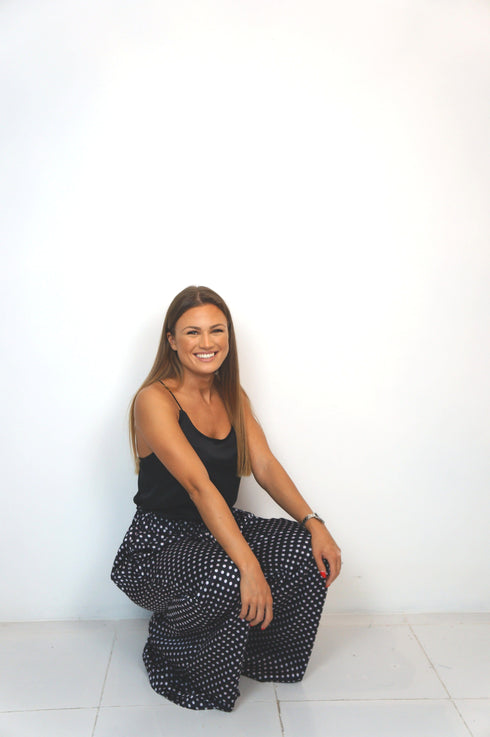 The Tivoli Trousers - Midnight Blush dubai outfit dress brunch fashion mums