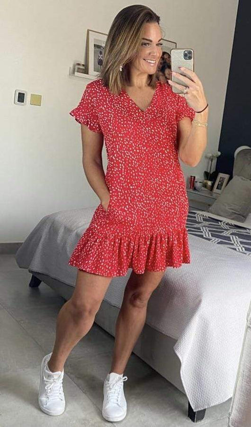 THE-V-FLIRTY-ANYWHERE-DRESS-FITTED-WOMEN-DRESS-FAIRGROUND-DASHES