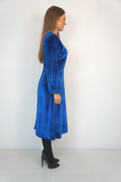 The Velvet Pixie Dress - Blue Velvet dubai outfit dress brunch fashion mums
