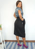 The Wrap Skirt - Black Satin dubai outfit dress brunch fashion mums