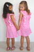 Top The Little Fifi Ruffle Dress - Baby Pink White Polka Dots dubai outfit dress brunch fashion mums
