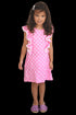 Top The Little Fifi Ruffle Dress - Baby Pink White Polka Dots dubai outfit dress brunch fashion mums