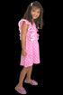 Top The Little Fifi Ruffle Dress - Baby Pink White Polka Dots dubai outfit dress brunch fashion mums
