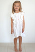 Top The Little Fifi Ruffle Dress - Mini White Beach dubai outfit dress brunch fashion mums
