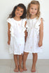 Top The Little Fifi Ruffle Dress - Mini White Beach dubai outfit dress brunch fashion mums