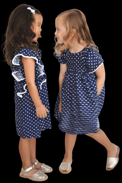 Top The Little Fifi Ruffle Dress - Navy White Stars dubai outfit dress brunch fashion mums