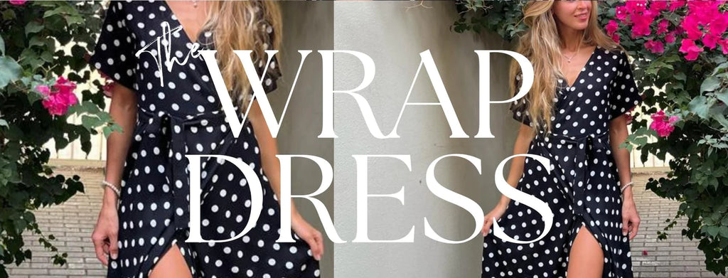 Wrap Dress Women Casual Slimming Draw Back Printed Short Sleeves