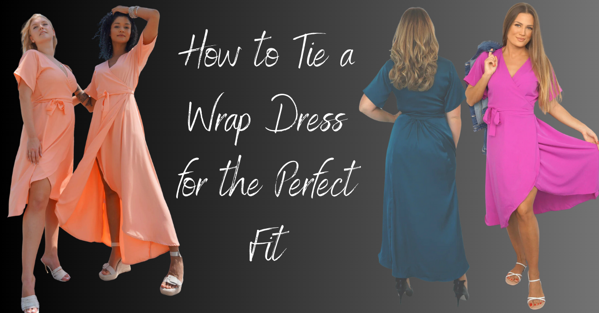 Textured Drape Blouson Sleeve Wrap Dress